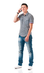 Image showing Young man with phone