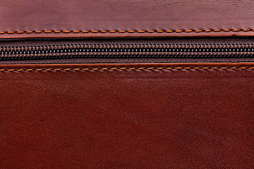 Image showing Brown zipper