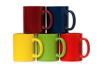 Image showing Colorful cups