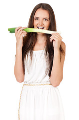 Image showing Woman with vegetables