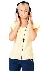 Image showing Girl with headphones