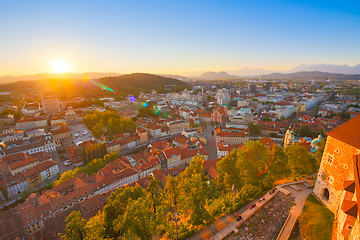 Image showing Panorama of Ljubljana, Slovenia, Europe.