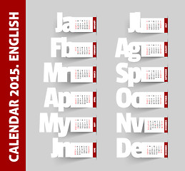 Image showing Simple 2015 Calendar.