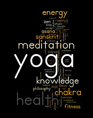 Image showing YOGA. Word cloud concept illustration.