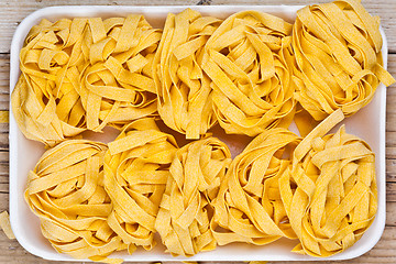 Image showing raw egg pasta 