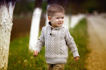 Image showing Trendy 2 years old baby boy posing