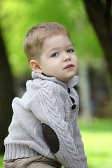 Image showing Trendy 2 years old baby boy posing