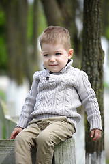 Image showing Trendy 2 years old baby boy posing