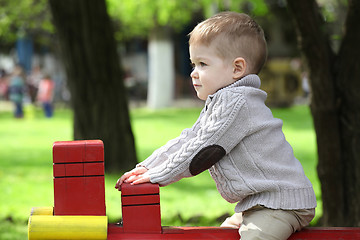 Image showing 2 years old Baby boy on playground