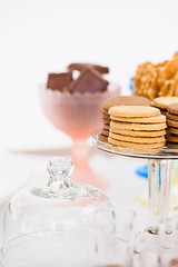 Image showing Biscuits on glass tray