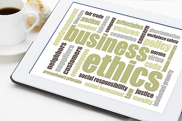 Image showing business ethics word cloud