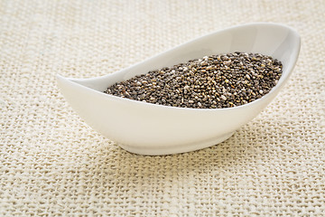 Image showing chia seeds in a white bowl