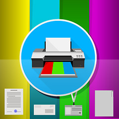 Image showing Flat illustration of office