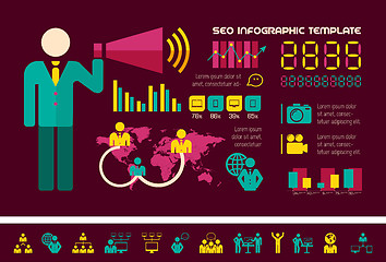 Image showing Social Media Infographic Template.