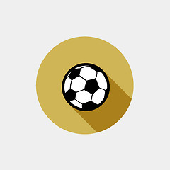 Image showing Vector soccer ball flat icon