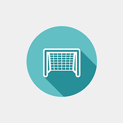 Image showing Soccer goal flat icon
