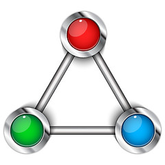 Image showing Connection Dots Colorful Circles