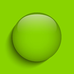 Image showing Green Glass Circle Button Icon