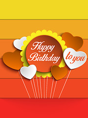 Image showing Happy Birthday Colorful Background Card