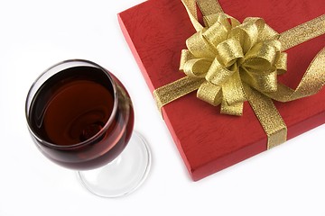 Image showing Wine and Gift Box