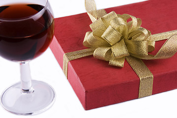 Image showing Wine and Gift Box