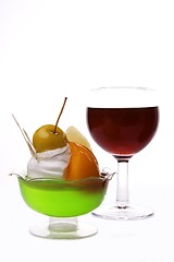 Image showing Wine and Dessert