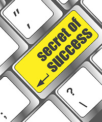 Image showing secret of success button on computer keyboard key