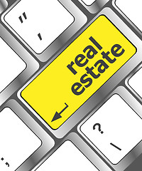 Image showing real estate computer key showing internet concept