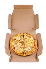 Image showing Pizza In The Card Board