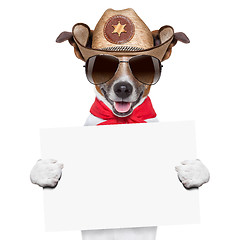 Image showing cowboy dog