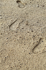 Image showing Footprints on sand