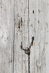 Image showing Vintage wooden door