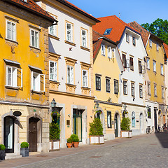 Image showing Old houses in Ljubljana, Slovenia, Europe.