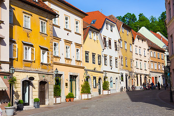 Image showing Old houses in Ljubljana, Slovenia, Europe.