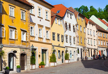 Image showing Old houses in Ljubljana, Slovenia, Europe.