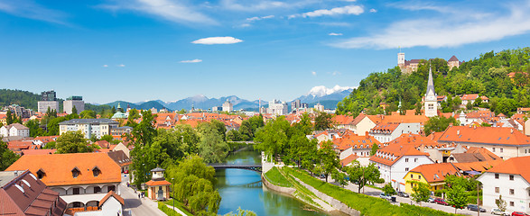 Image showing Panorama of Ljubljana, Slovenia, Europe.