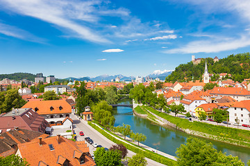 Image showing Panorama of Ljubljana, Slovenia, Europe.