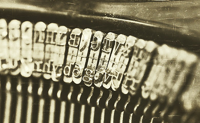 Image showing Close-up of an old typewriter