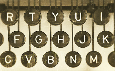 Image showing Close-up of an old typewriter