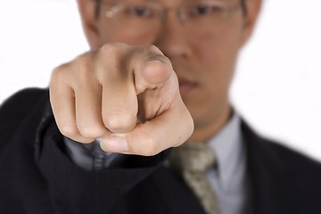 Image showing Businessman pointing