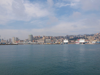 Image showing Harbour Genoa Italy