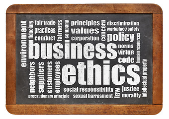 Image showing business ethics word cloud