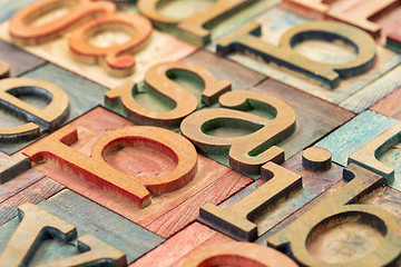 Image showing letterpress wood type abstract