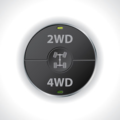 Image showing 2wd and 4wd button switches