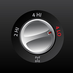 Image showing 4x2 to 4x4 transmission knob