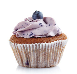 Image showing blueberry cupcake