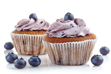 Image showing blueberry cupcakes