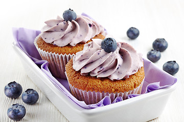 Image showing blueberry cupcakes