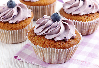 Image showing blueberry cupcakes