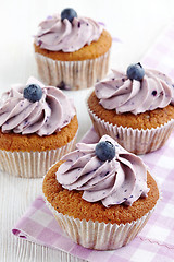 Image showing blueberry cupcakes